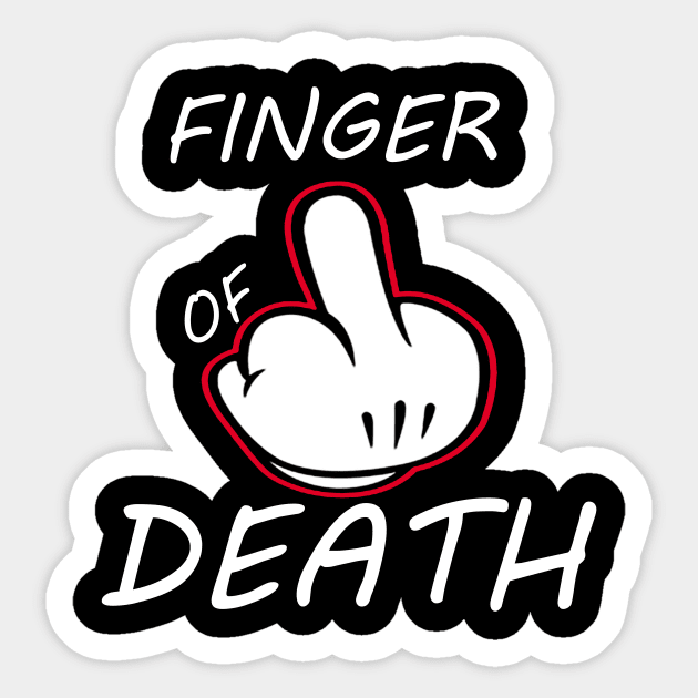 Finger of Death Sticker by partjay